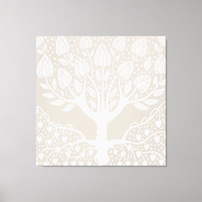 Ornamental Magnolia Tree by Aubrey Beardsley Canvas Print (Front)
