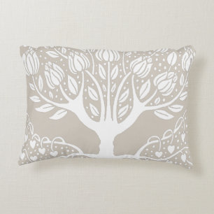 Ornamental Magnolia Tree by Aubrey Beardsley Decorative Cushion