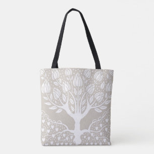 Ornamental Magnolia Tree by Aubrey Beardsley Tote Bag