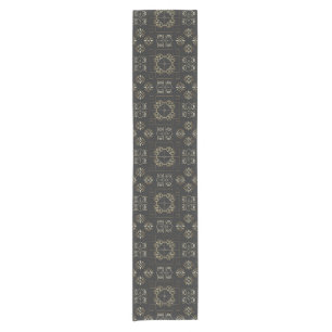 Ornamental Medallion Geometric Short Table Runner