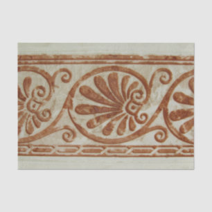 Ornamental Mediterranean Brown Border Tissue Paper