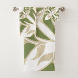 Ornamental pattern, abstract, elegant design bath towel set
