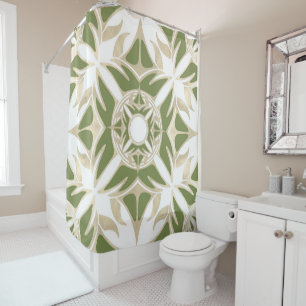 Ornamental pattern, abstract, elegant design shower curtain