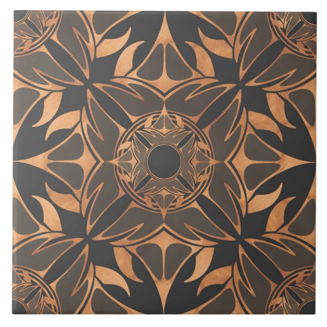 Ornamental pattern, abstract, elegant design tile (Front)