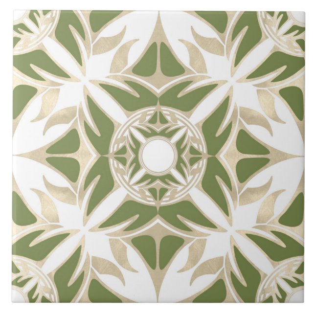 Ornamental pattern, abstract, elegant design tile (Front)