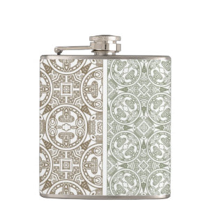 Ornamental pattern hip flask