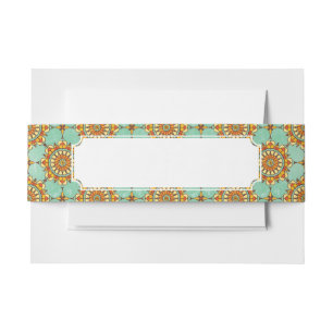 Ornamental pattern invitation belly band