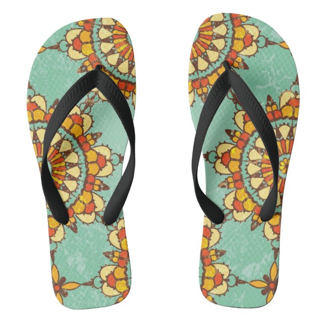 Ornamental pattern jandals (Footbed)
