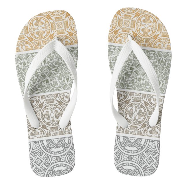 Ornamental pattern jandals (Footbed)