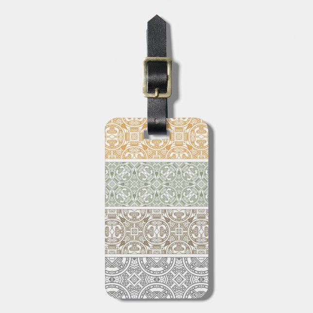 Ornamental pattern luggage tag (Front Vertical)