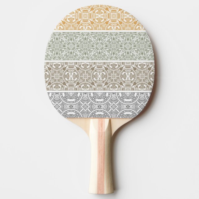 Ornamental pattern ping pong paddle (Front)