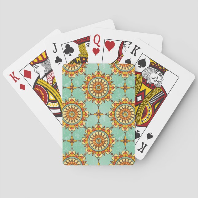 Ornamental pattern playing cards (Back)