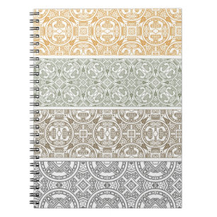 Ornamental pattern spiral notebook
