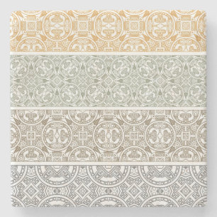 Ornamental pattern stone coaster