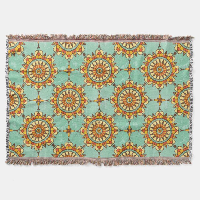 Ornamental pattern throw blanket (Front)
