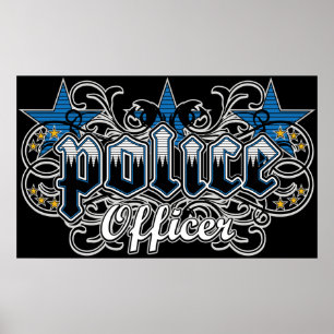 Ornamental Police Officer Poster