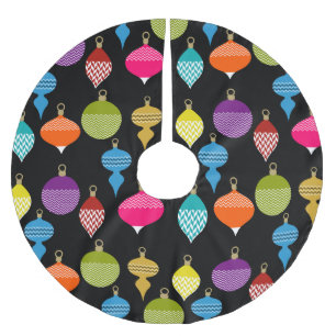 Ornamental Retro Christmas Decorative Ball Brushed Polyester Tree Skirt