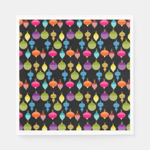 Ornamental Retro Christmas Decorative Ball Napkin