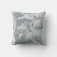 Ornamental Retro Grey Floral Leaves