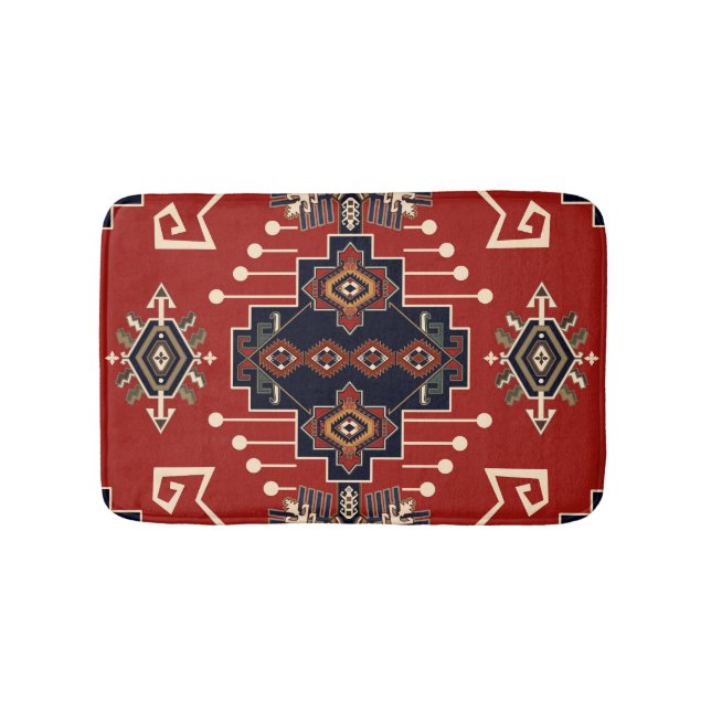 Ornamental Rug Design: Vintage Geometric. (Front)