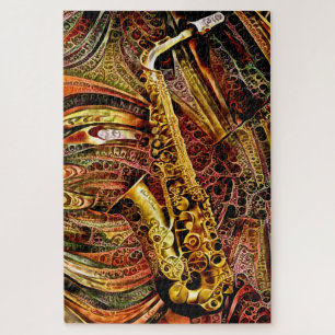 Ornamental Saxophon Jigsaw Puzzle