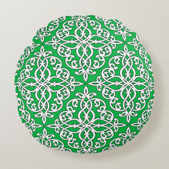 Ornamental seamless pattern. round cushion (Front)