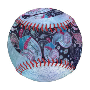 Ornamental Silhouette Whale Baseball