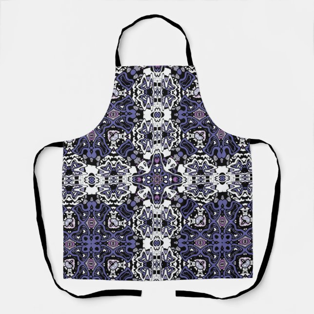Ornamental style geometric moroccan kaliedoscope apron (Front)