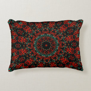 Ornamental style geometric moroccan kaliedoscope decorative cushion