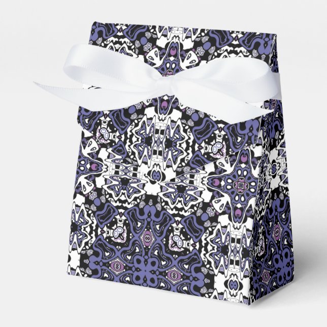 Ornamental style geometric moroccan kaliedoscope favour box (Front Side)