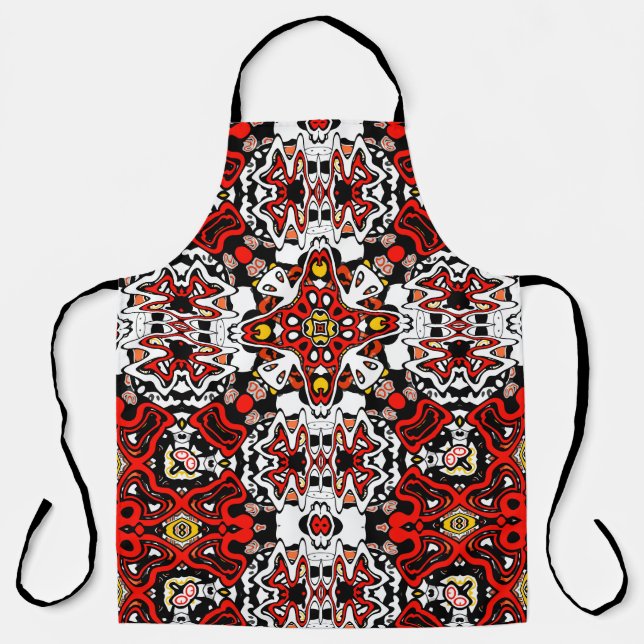 Ornamental style geometric moroccan kaliedoscope m apron (Front)