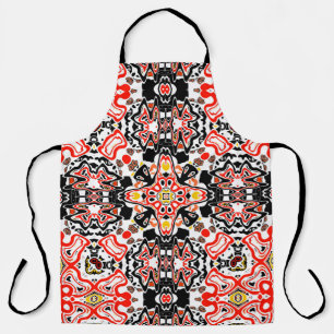 Ornamental style geometric moroccan kaliedoscope m apron
