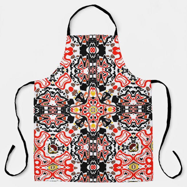 Ornamental style geometric moroccan kaliedoscope m apron (Front)