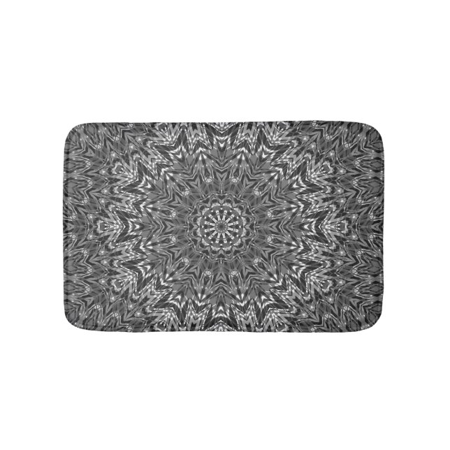 Ornamental style geometric moroccan kaliedoscope m bath mat (Front)