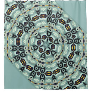 Ornamental style geometric moroccan kaliedoscope m shower curtain