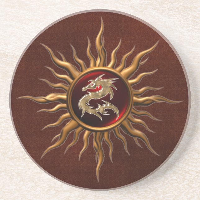 Ornamental Sun Dragon Coaster (Front)
