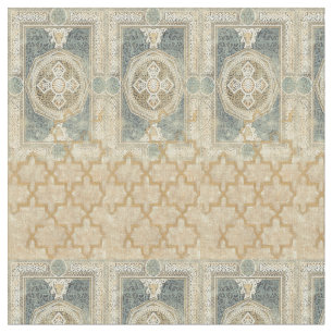 Ornamental Tapestry with Ornate Geometric Design Fabric