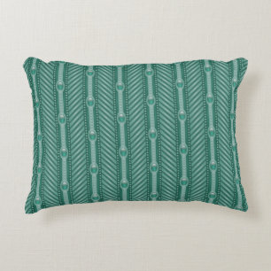 Ornamental Teal Pattern Decorative Cushion
