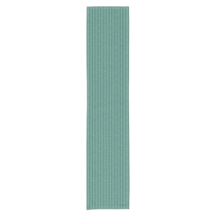Ornamental Teal Pattern Short Table Runner