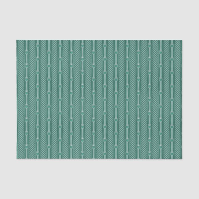 Ornamental Teal Pattern Tissue Paper (Front)