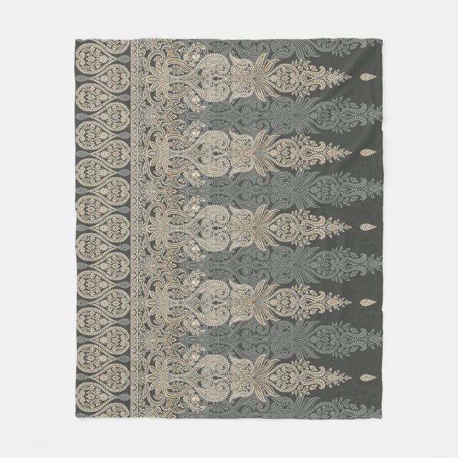 Ornamental Traditional Paisley design  Fleece Blanket (Front)