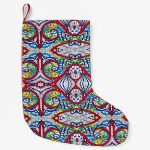 Ornamental Tribal Seamless pattern. Illustration.  Small Christmas Stocking
