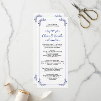Ornamental Wedding Ceremony Program Template