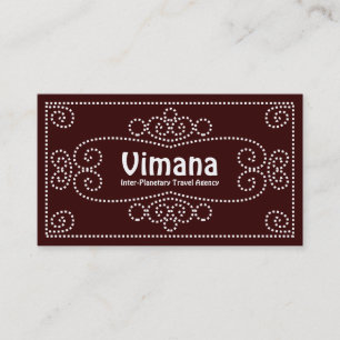 Ornamental - White on Dark Brown 330000 Business Card