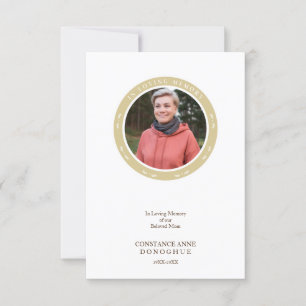 Ornamentally Remember Dear One Passed Away Funeral Invitation