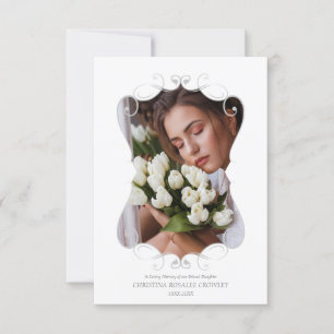 Ornamentally Remember Loved One Passed Away Funera Invitation