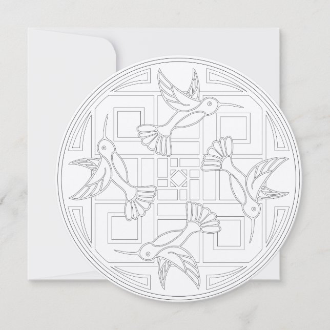 OrnaMENTALs #0021 Hummingbird Colour Your Own (Front)