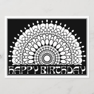 OrnaMENTALs Happy Birthday Mandala Colour Your Own Card