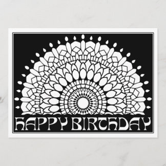 OrnaMENTALs Happy Birthday Mandala Colour Your Own Card