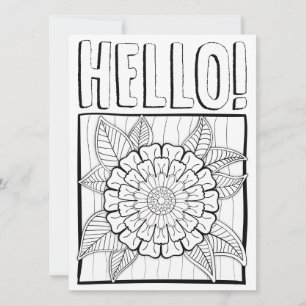 OrnaMENTALs Hello with Showy Bloom Colour Your Own